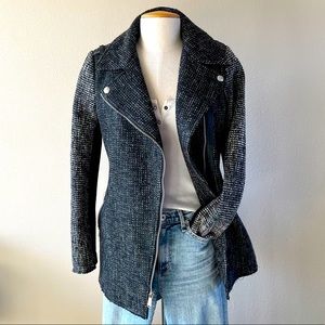 Tweed mixed fabric jacket from Barney’s sz S